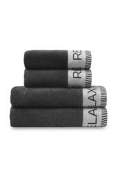 Catherine Lansfield 'Relax & Unwind' 4 Piece Towel Set in Black - thumbnail 4