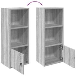 Berkfield Home Durable Bookcase Grey Sonoma 31x24x77 cm Engineered Wood - Size: 31 x 24 x 77 cm - thumbnail 8