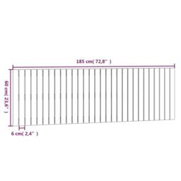 Berkfield Home Wall Headboard 185x3x60 cm Solid Wood Pine in Light Tan - Size: 185 x 3 x 60 cm - thumbnail 8