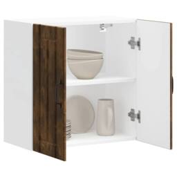 Berkfield Home Kitchen Wall Cabinet Lucca Smoked Oak Engineered Wood in Brown - thumbnail 2