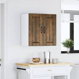 Berkfield Home Kitchen Wall Cabinet Lucca Smoked Oak Engineered Wood in Brown - thumbnail 4