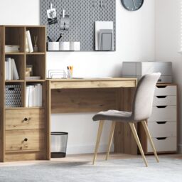 Berkfield Home Writing Desk Artisan oak Engineered wood 100 x 40 x 76 cm in Brown