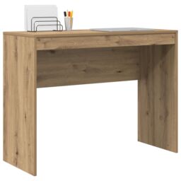 Berkfield Home Writing Desk Artisan oak Engineered wood 100 x 40 x 76 cm in Brown - thumbnail 3
