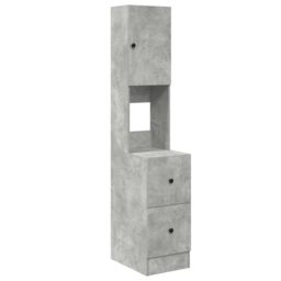 Berkfield Home Kitchen Cabinet Concrete Grey 35x50x180 cm Engineered Wood - Size: 35 x 50 x 180 cm - thumbnail 2