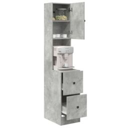 Berkfield Home Kitchen Cabinet Concrete Grey 35x50x180 cm Engineered Wood - Size: 35 x 50 x 180 cm - thumbnail 3