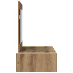 Berkfield Home Wall Hanging Dressing Table Artisan Oak 83x40x70 cm in Brown - Size: 83 x 40 x 70 cm - thumbnail 7