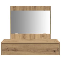 Berkfield Home Wall Hanging Dressing Table Artisan Oak 83x40x70 cm in Brown - Size: 83 x 40 x 70 cm - thumbnail 6