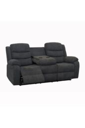 More4Homes Boston Manual Recliner Fabric 1+3 Seater Sofa Set in Grey - thumbnail 3