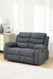 More4Homes Boston Manual Recliner Fabric 1+3 Seater Sofa Set in Grey - thumbnail 5