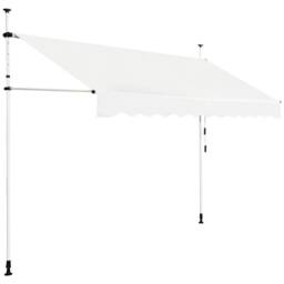 KORVIXA 200 x 120 cm Retractable Canopy Sun Shelter in White - Size: 100 cm x 100 cm