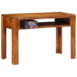 Berkfield Home Desk 110x50x73 cm Solid Wood Acacia in Brown - Size: 110 x 50 x 73 cm - thumbnail 3