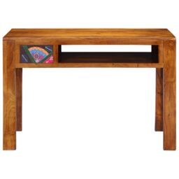Berkfield Home Desk 110x50x73 cm Solid Wood Acacia in Brown - Size: 110 x 50 x 73 cm - thumbnail 4