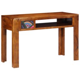 Berkfield Home Desk 110x50x73 cm Solid Wood Acacia in Brown - Size: 110 x 50 x 73 cm - thumbnail 1