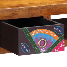 Berkfield Home Desk 110x50x73 cm Solid Wood Acacia in Brown - Size: 110 x 50 x 73 cm - thumbnail 9