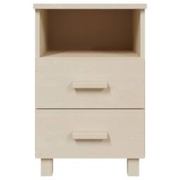 Berkfield Home Bedside Cabinets HAMAR 2 pcs Honey Brown 40x35x62 cm Solid Wood in Tan - Size: 40 x 35 x 62 cm - thumbnail 4