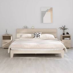Berkfield Home Bedside Cabinets HAMAR 2 pcs Honey Brown 40x35x62 cm Solid Wood in Tan - Size: 40 x 35 x 62 cm - thumbnail 2