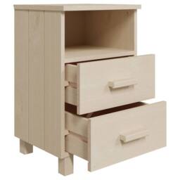 Berkfield Home Bedside Cabinets HAMAR 2 pcs Honey Brown 40x35x62 cm Solid Wood in Tan - Size: 40 x 35 x 62 cm - thumbnail 6