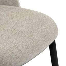 More4Homes Calne White marble Ceramic Round Dining Table & 6 Raye Velvet Chairs in Beige - thumbnail 8