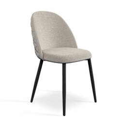 More4Homes Calne White marble Ceramic Round Dining Table & 6 Raye Velvet Chairs in Beige - thumbnail 5