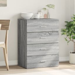 Berkfield Home Sideboard Grey Sonoma 60x39x80 cm Engineered Wood - Size: 60 x 39 x 80 cm - thumbnail 3