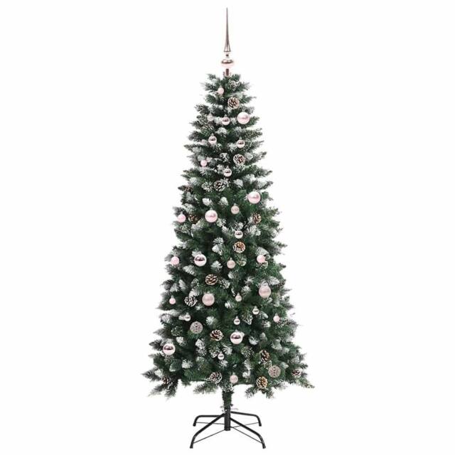 Berkfield Home Elegant Artificial Christmas Tree with 150 LEDs Green 66 x 66 x 150 cm - image 1