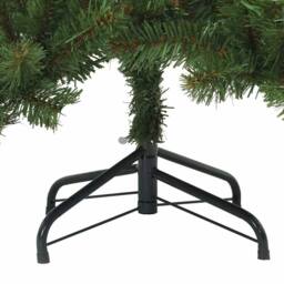 Berkfield Home Artificial Hinged Christmas Tree with 150 LEDs 150 cm PVC in Green - thumbnail 8