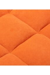 H&O Direct Modern Recliner Lounge Set with Ottoman & Sleek Metal Base in Tangerine - thumbnail 6