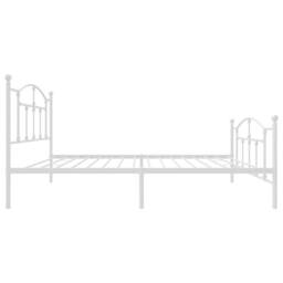 Berkfield Home Metal Bed Frame with Headboard & Footboard White 100x190 cm - thumbnail 7