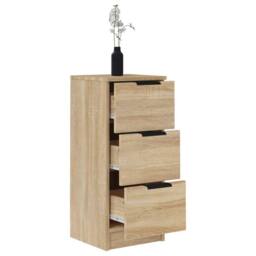 Berkfield Home Sideboards 2 pcs Sonoma Oak 30x30x70 cm Engineered Wood in Natural - Size: 30 x 30 x 70 cm - thumbnail 5