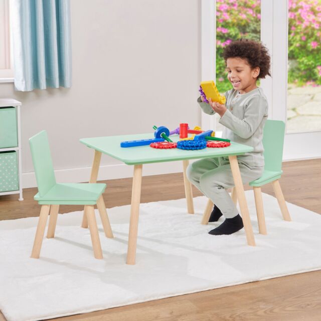 Liberty House Toys Kids Green Table & Two Chairs Set in Light Green - image 1