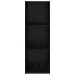 Berkfield Home TV Cabinet Black oak 37 x 37 x 107 cm Engineered wood - thumbnail 7