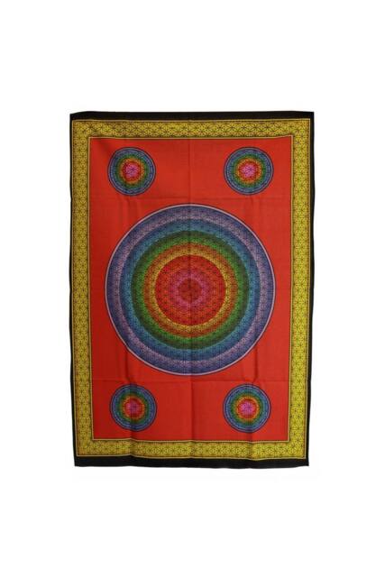 KDMD Colorful Flower of Life Cotton Wall Art, 70x110cm - Size: 70x110 cm - image 1