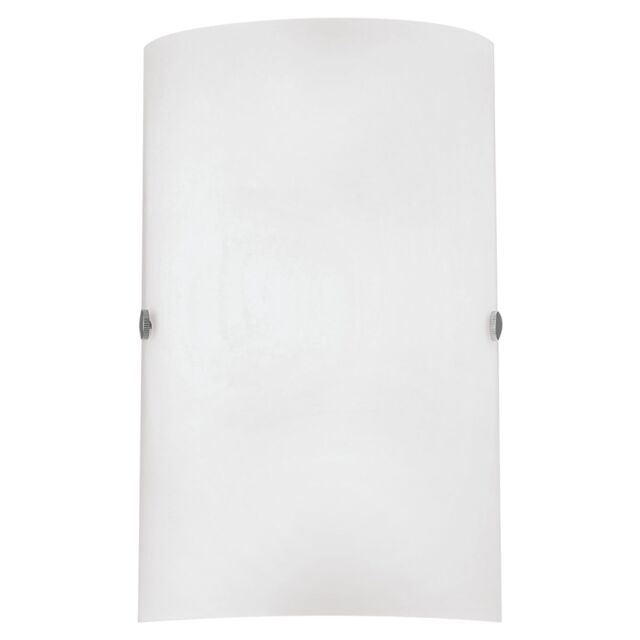 Loops Wall Light Colour Satin Nickel Shade White Satinized Glass Bulb E14 1x60W in Metallics - image 1
