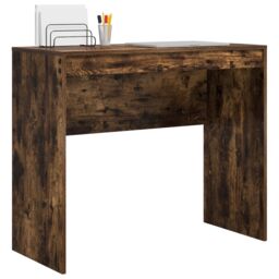 Berkfield Home Writing Desk Smoked Oak Engineered Wood 90 x 40 x 76 cm in Brown - thumbnail 3