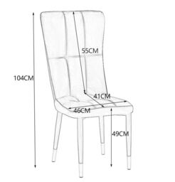 Hygrad Built to Survive Set of 2 Dining Chairs Modern Leather High Back Sturdy Chrome Legs Office/Cafe/Hotel in Brown - thumbnail 7