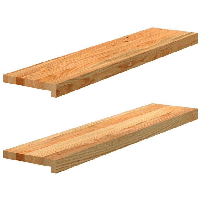 Berkfield Home Window Sills 2 pcs Light Brown 90x20x2 cm Solid Wood Oak - Size: Medium - image 1
