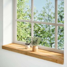 Berkfield Home Window Sills 2 pcs¬†Light Brown 90x20x2 cm Solid Wood Oak - Size: Medium - thumbnail 2