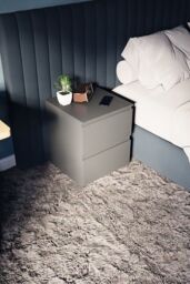 Home Discount Vida Designs Denver 2 Drawer Bedside Chest Of Drawers Bedroom Furniture in Grey - thumbnail 4
