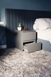 Home Discount Vida Designs Denver 2 Drawer Bedside Chest Of Drawers Bedroom Furniture in Grey - thumbnail 5