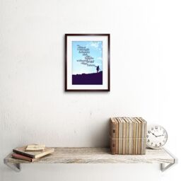 "Artery8 Wall Art Print Quote She Dressed Strength Dignity Framed in Brown - Size: W7"" x H9""" - thumbnail 2