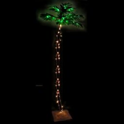 Berkfield Home LED Palm Tree Warm White 136 LEDs 220 cm - thumbnail 3