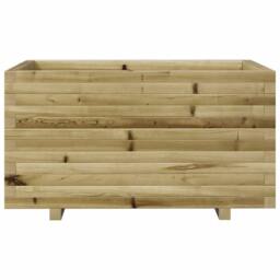 Berkfield Home Garden Planter 90x60x49.5 cm Impregnated Wood Pine in Light Brown - thumbnail 5
