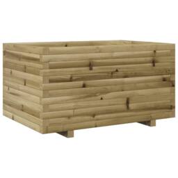 Berkfield Home Garden Planter 90x60x49.5 cm Impregnated Wood Pine in Light Brown