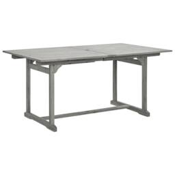 Berkfield Home 9 Piece Garden Dining Set Solid Wood Acacia in Grey - thumbnail 6