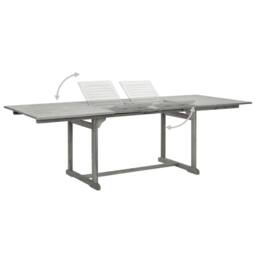 Berkfield Home 9 Piece Garden Dining Set Solid Wood Acacia in Grey - thumbnail 5
