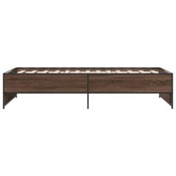Berkfield Home Bed Frame without Mattress Brown Oak 75x190 cm Small Single - thumbnail 5