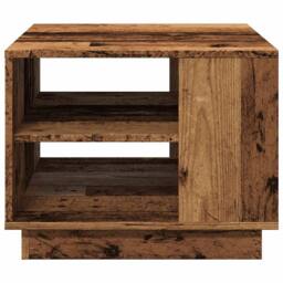 Berkfield Home Durable Coffee Table Old Wood 55x55x42 cm Engineered Wood in Brown - Size: 55 x 55 x 42 cm - thumbnail 4