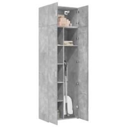 Berkfield Home Storage Cabinet Concrete Grey 70x42.5x225 cm Engineered Wood - thumbnail 3