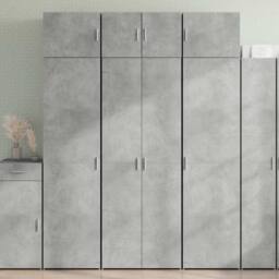 Berkfield Home Storage Cabinet Concrete Grey 70x42.5x225 cm Engineered Wood - thumbnail 1