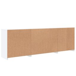 Berkfield Home Sideboard with LED Lights White 202x37x67 cm - Size: 202 x 37 x 67 cm - thumbnail 8